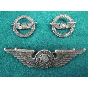 US: WWII Civil Air Patrol pilot's wing and lapel devices